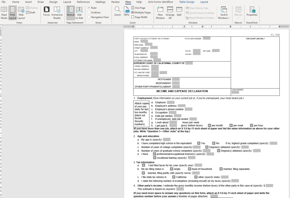 screenshot of Forms Workflow